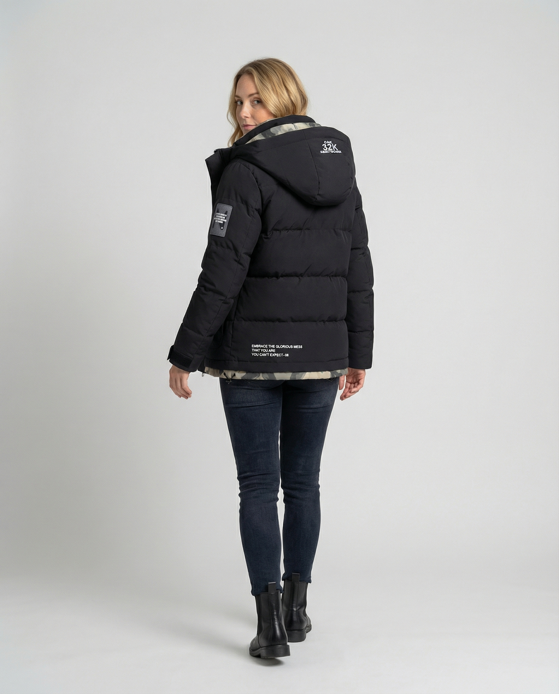 Warm Women's Winter Jacket Hood-haarlemo20251112-Calm Wears-Black-XS-Calm Wears