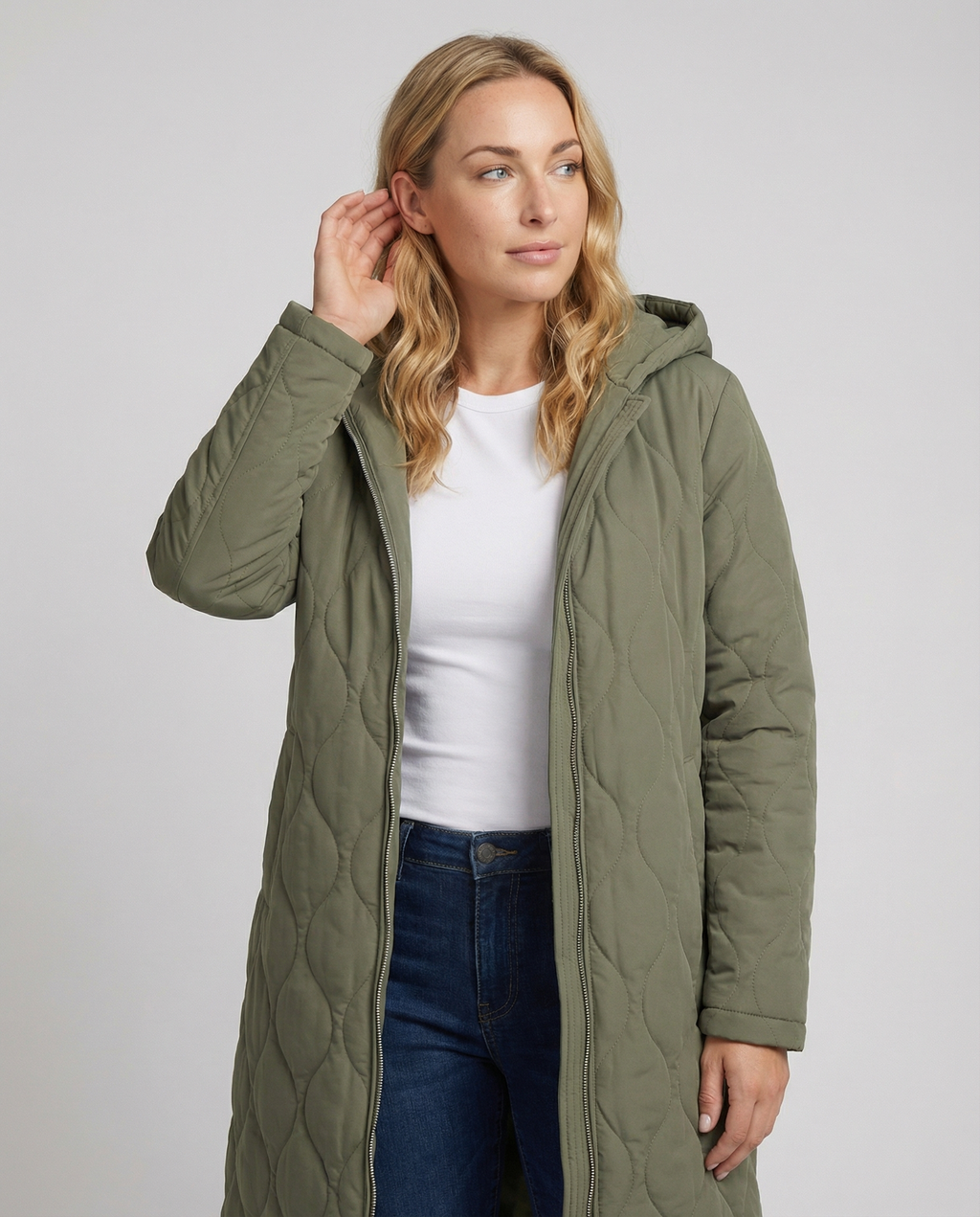 Warmer Quilted Down Coat Women-lasmir20251119-Calm Wears-Green-XS-Calm Wears