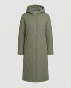 Warmer Quilted Down Coat Women-lasmir20251119-Calm Wears-Green-XS-Calm Wears