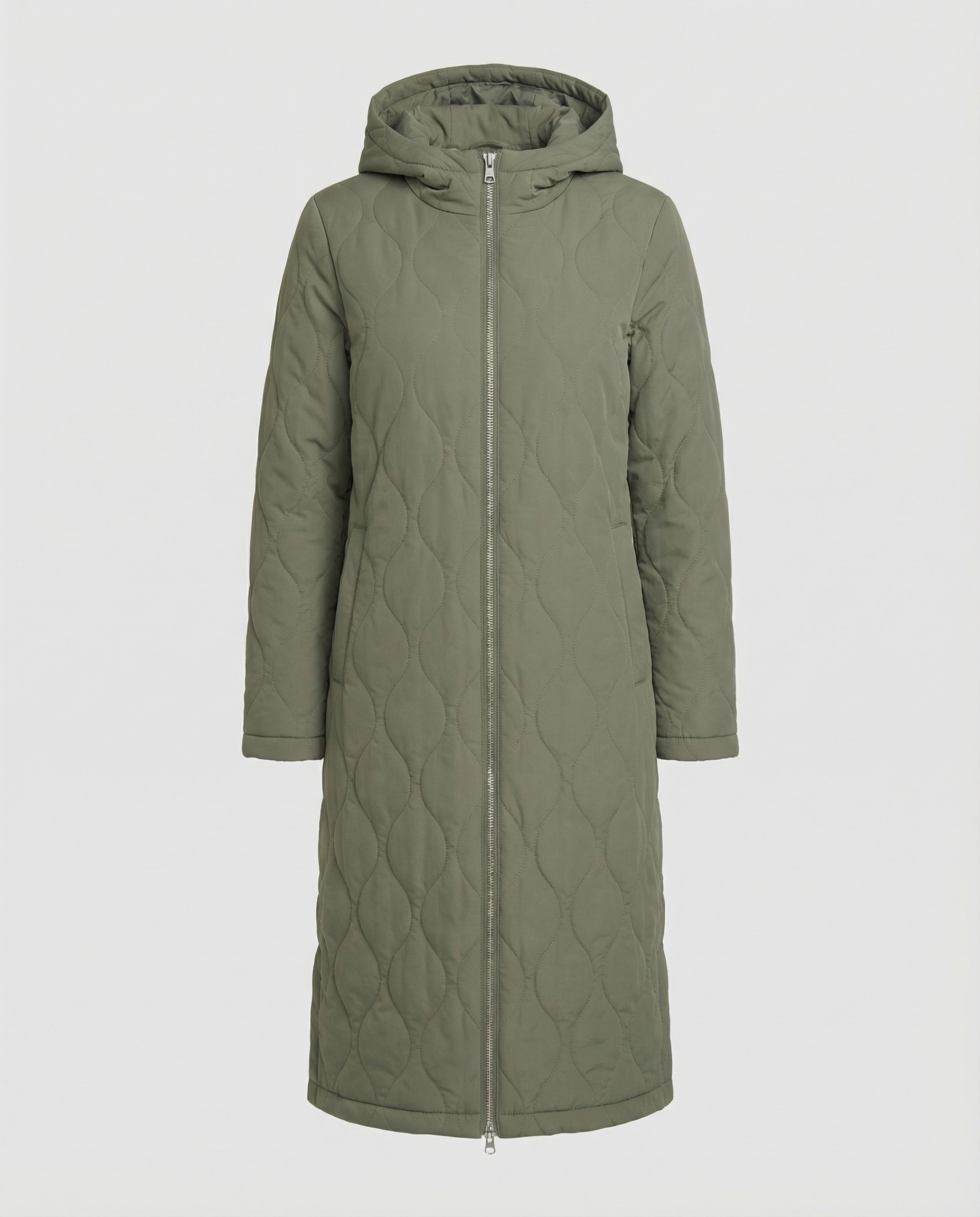 Warmer Quilted Down Coat Women-lasmir20251119-Calm Wears-Green-XS-Calm Wears