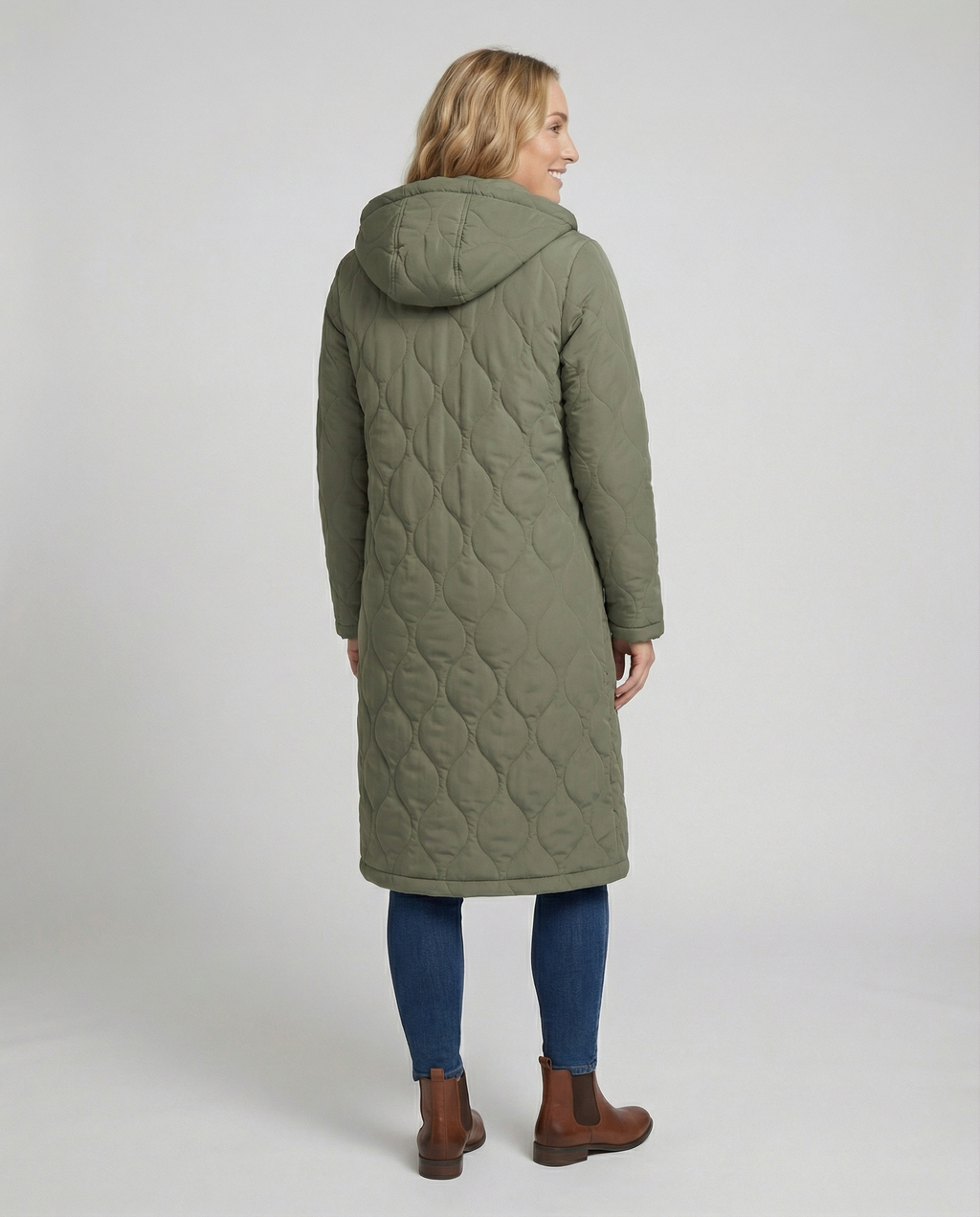 Warmer Quilted Down Coat Women-lasmir20251119-Calm Wears-Green-XS-Calm Wears