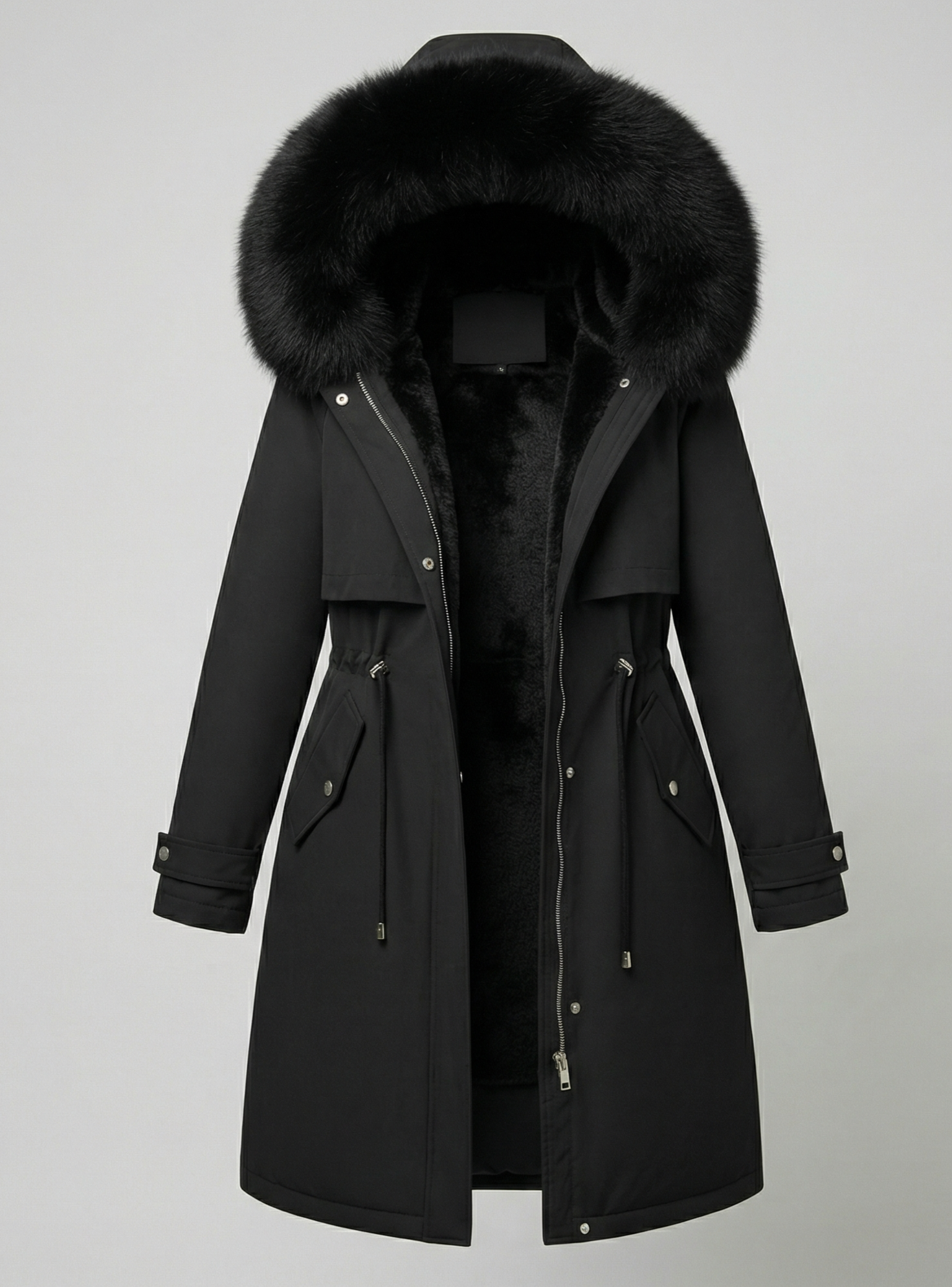 Waterproof Winter Coat Women-lasmir20251119-Calm Wears-Black-S-Calm Wears