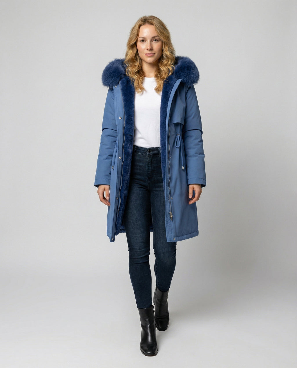 Waterproof Winter Coat Women-lasmir20251119-Calm Wears-Blue-S-Calm Wears