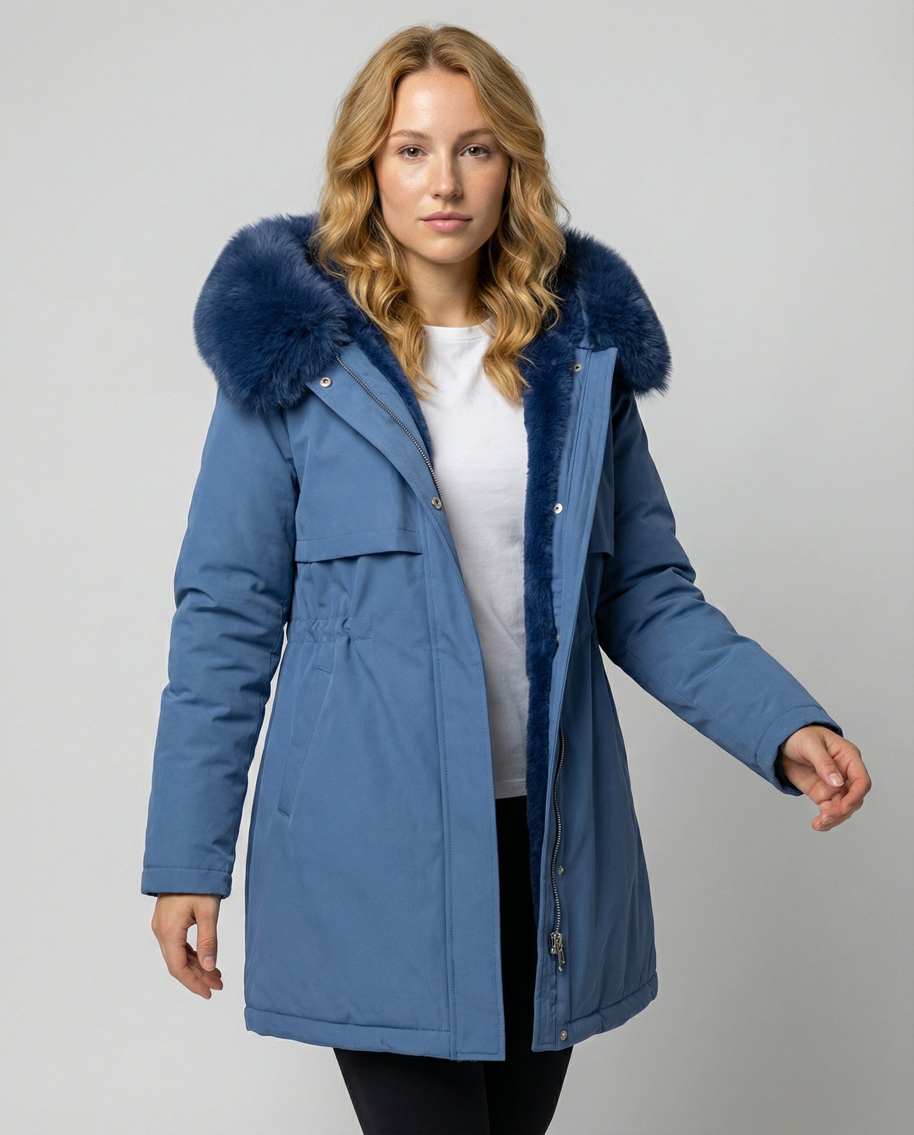 Waterproof Winter Coat Women-lasmir20251119-Calm Wears-Blue-S-Calm Wears