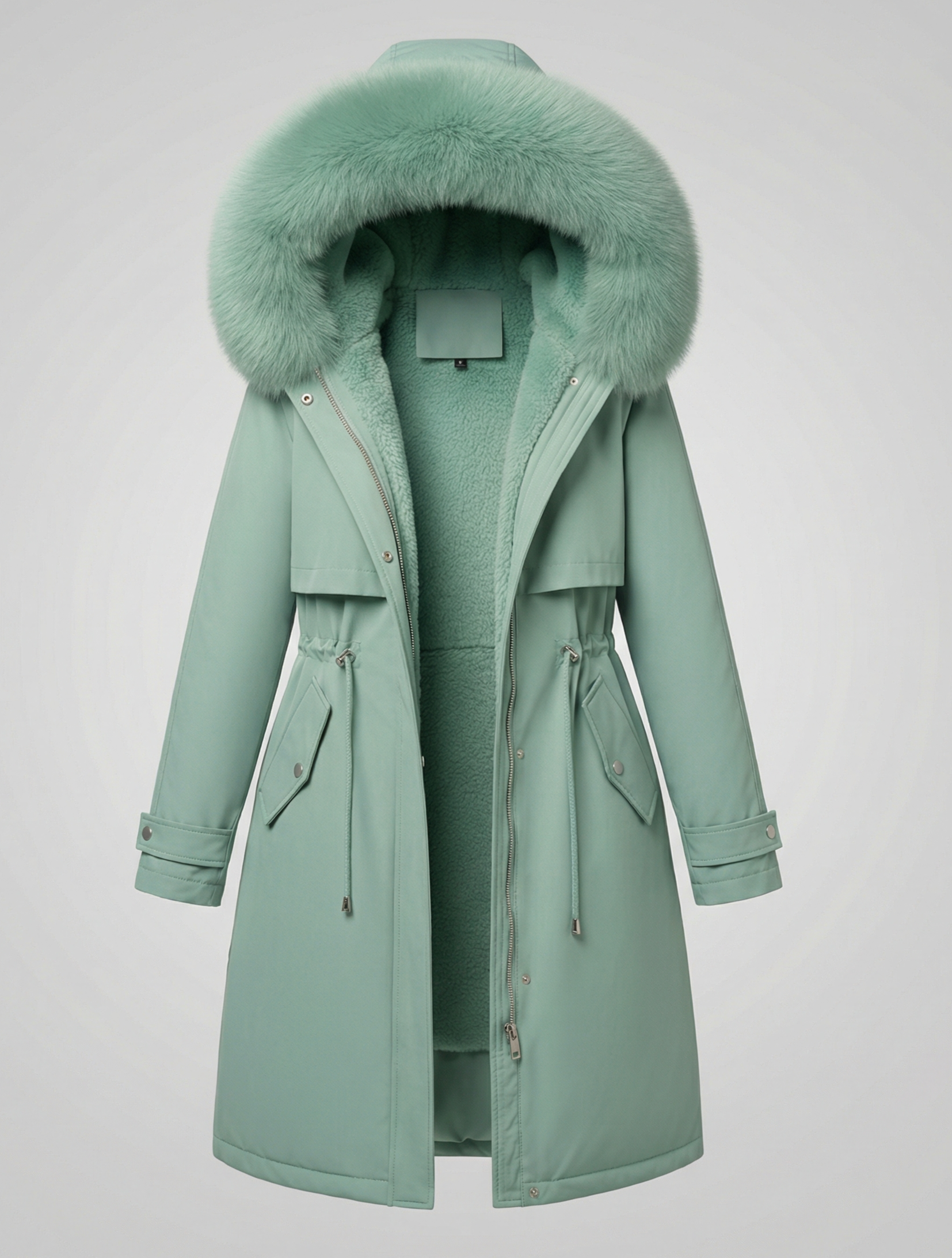 Waterproof Winter Coat Women-lasmir20251119-Calm Wears-Green-S-Calm Wears