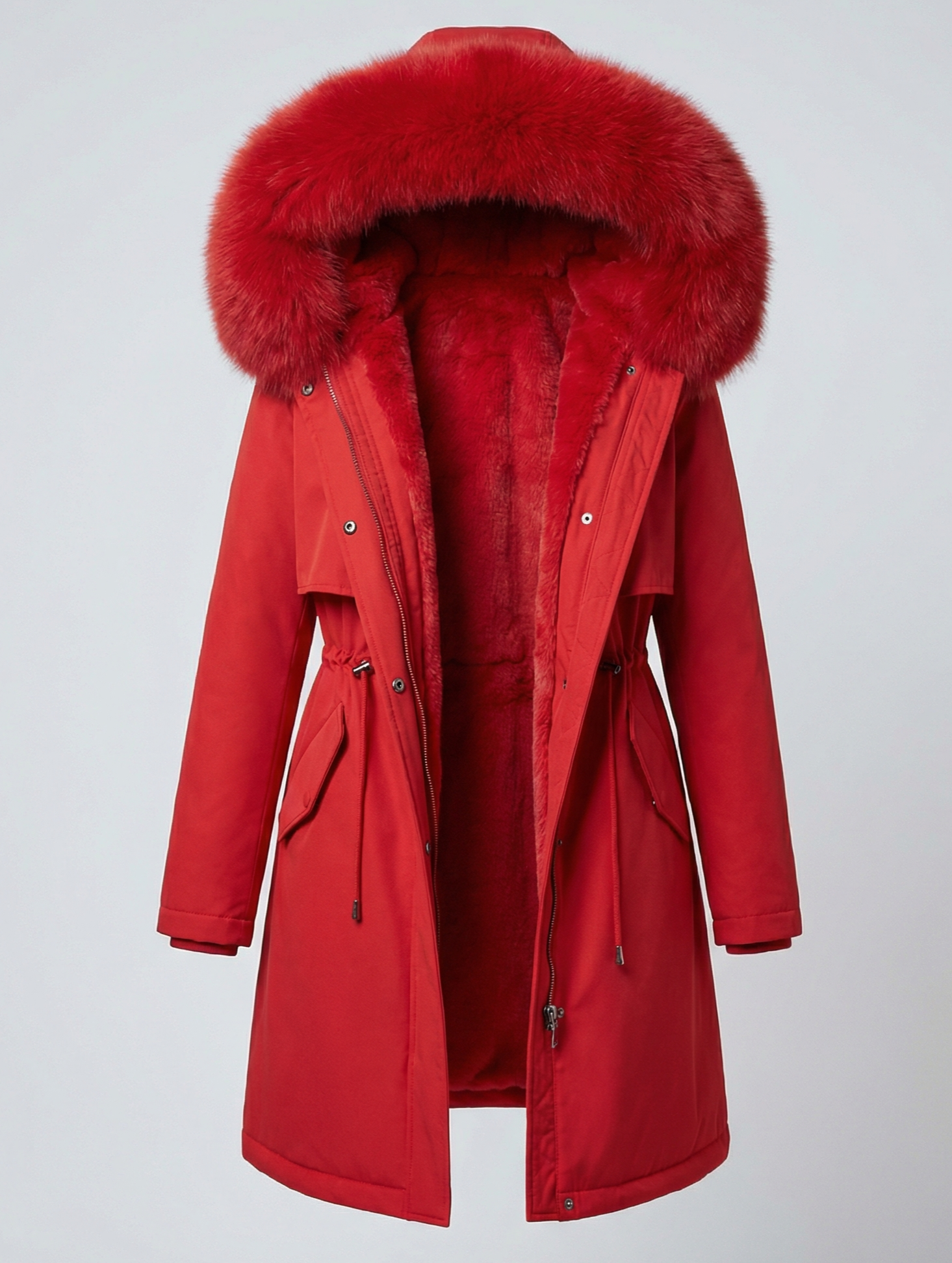 Waterproof Winter Coat Women-lasmir20251119-Calm Wears-Red-S-Calm Wears