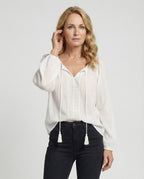 Women Boho Blouse Top with Lace Summer-https://detail.1688.com/offer/922371523627.html-Calm Wears-White-S-Calm Wears
