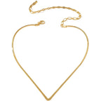 Women Choker Necklace with Modern V Design Calm Wears-https://detail.1688.com/offer/1036133907258.html-Calm Wears-Gold-Calm Wears