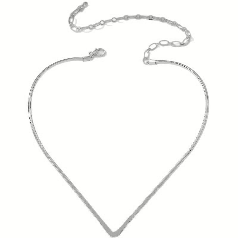 Women Choker Necklace with Modern V Design Calm Wears-https://detail.1688.com/offer/1036133907258.html-Calm Wears-Gold-Calm Wears