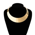 Women Choker Necklace with Modern V Design Calm Wears-https://detail.1688.com/offer/1036133907258.html-Calm Wears-Gold-Calm Wears