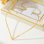 Women Choker Necklace with Modern V Design Calm Wears-https://detail.1688.com/offer/1036133907258.html-Calm Wears-Gold-Calm Wears