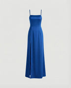 Women Elegant Evening Dress with Flowing Skirt and Deep Slit-https://detail.1688.com/offer/915487425993.html-Calm Wears-Blue-S-Calm Wears