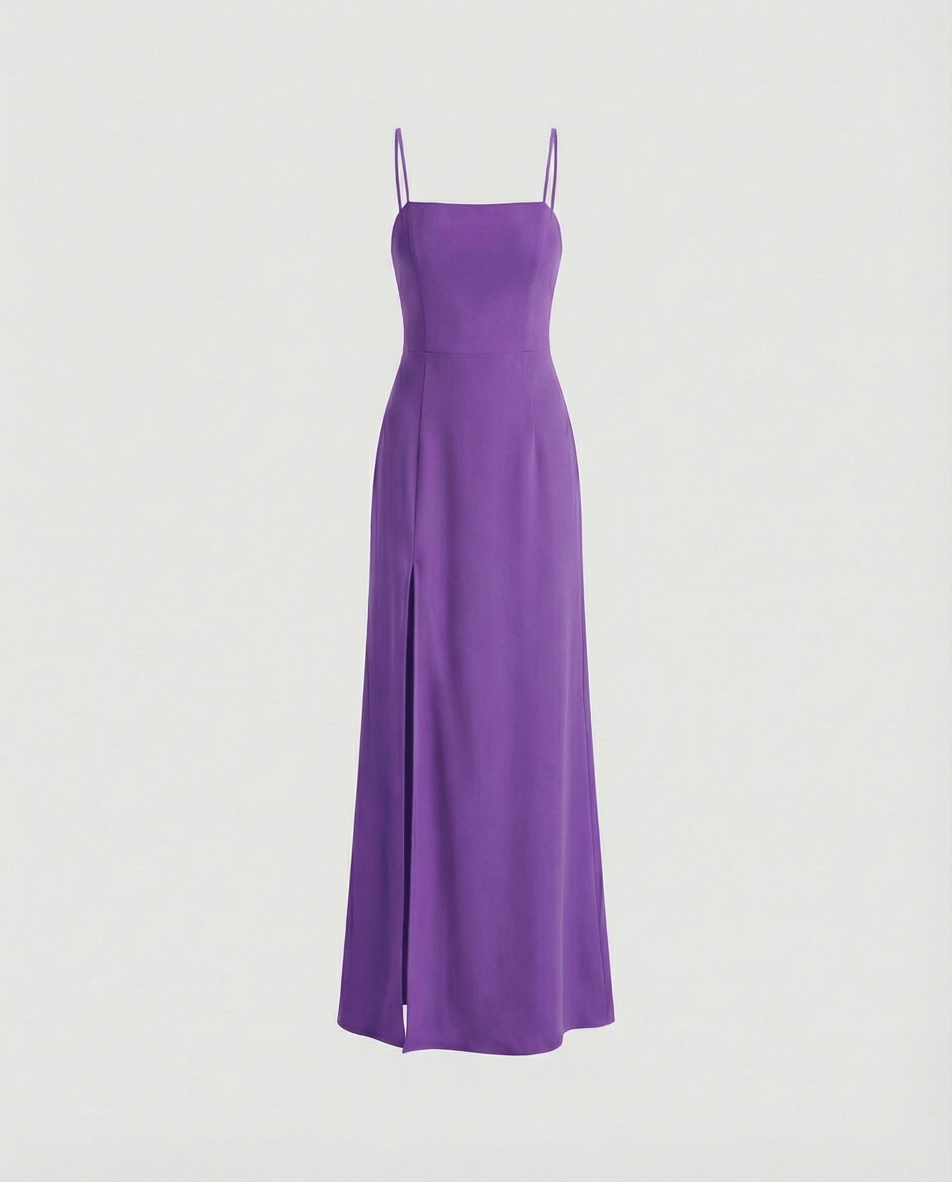 Women Elegant Evening Dress with Flowing Skirt and Deep Slit-https://detail.1688.com/offer/915487425993.html-Calm Wears-Lilac-S-Calm Wears