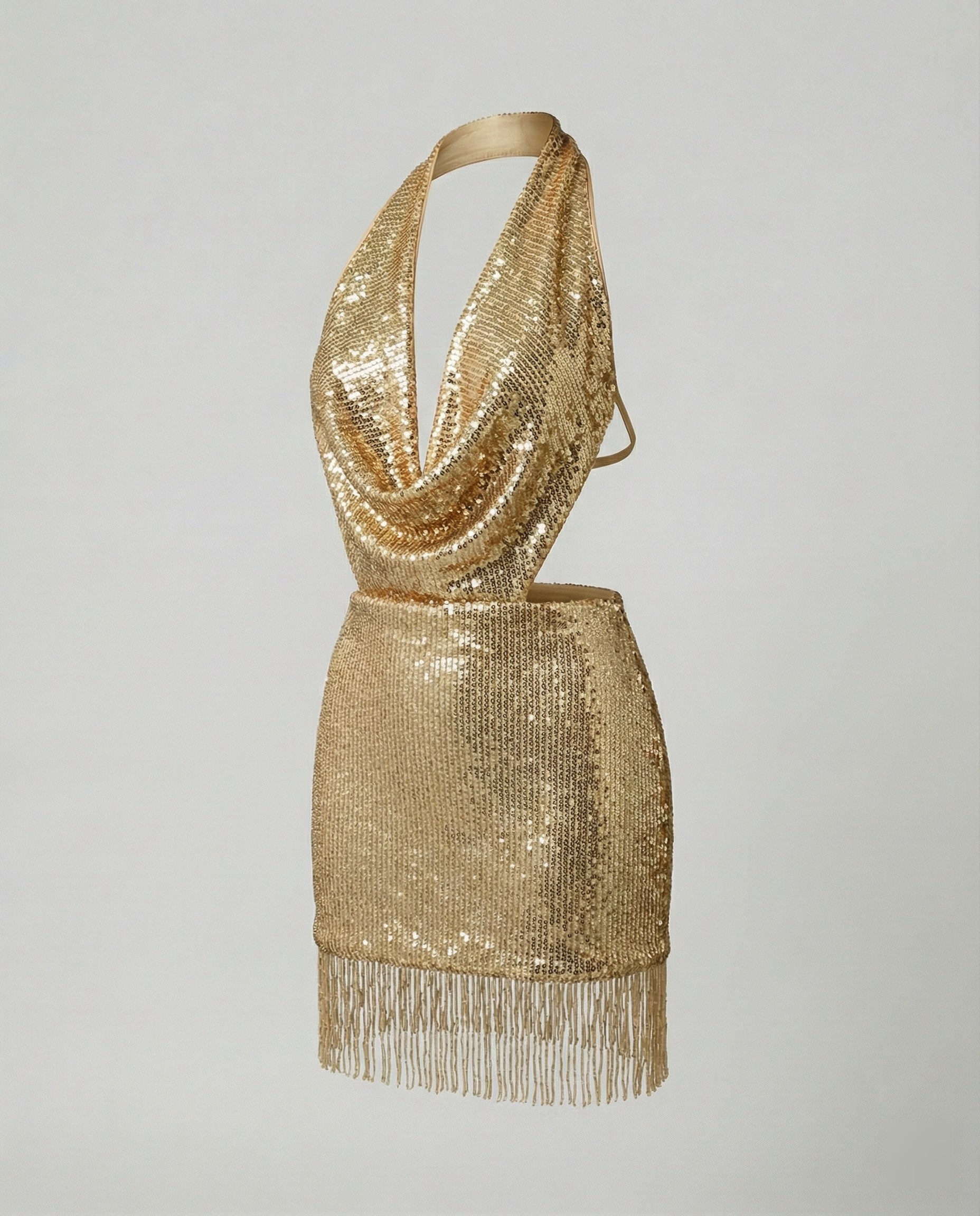 Women Functional Evening Dress with Sequins and Fringes-https://detail.1688.com/offer/944490880567.html-Calm Wears-Gold-S-Calm Wears