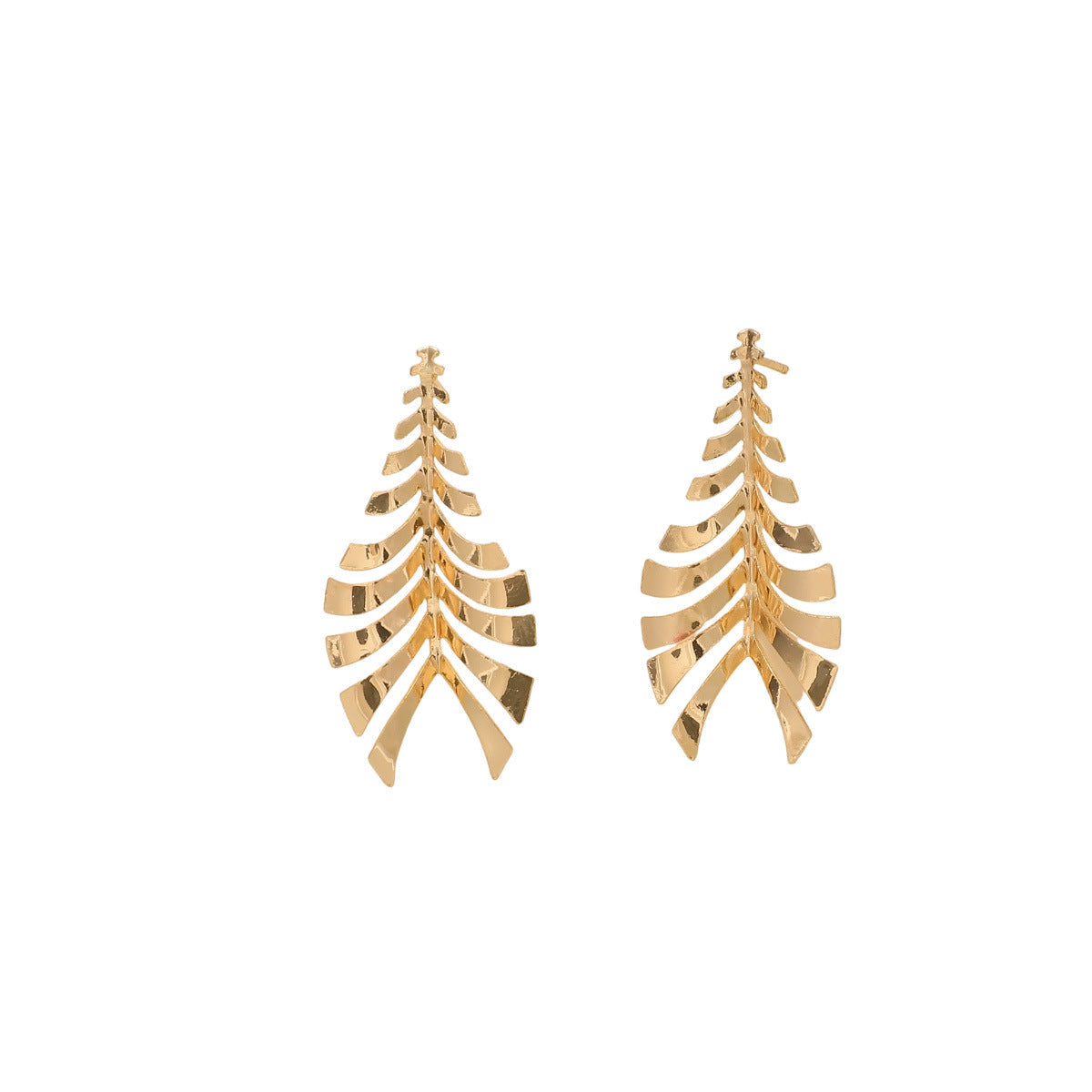 Women Hanging Earrings in Elegant Leaf Design Calm Wears-https://detail.1688.com/offer/992667498746.html-Calm Wears-Gold-Calm Wears