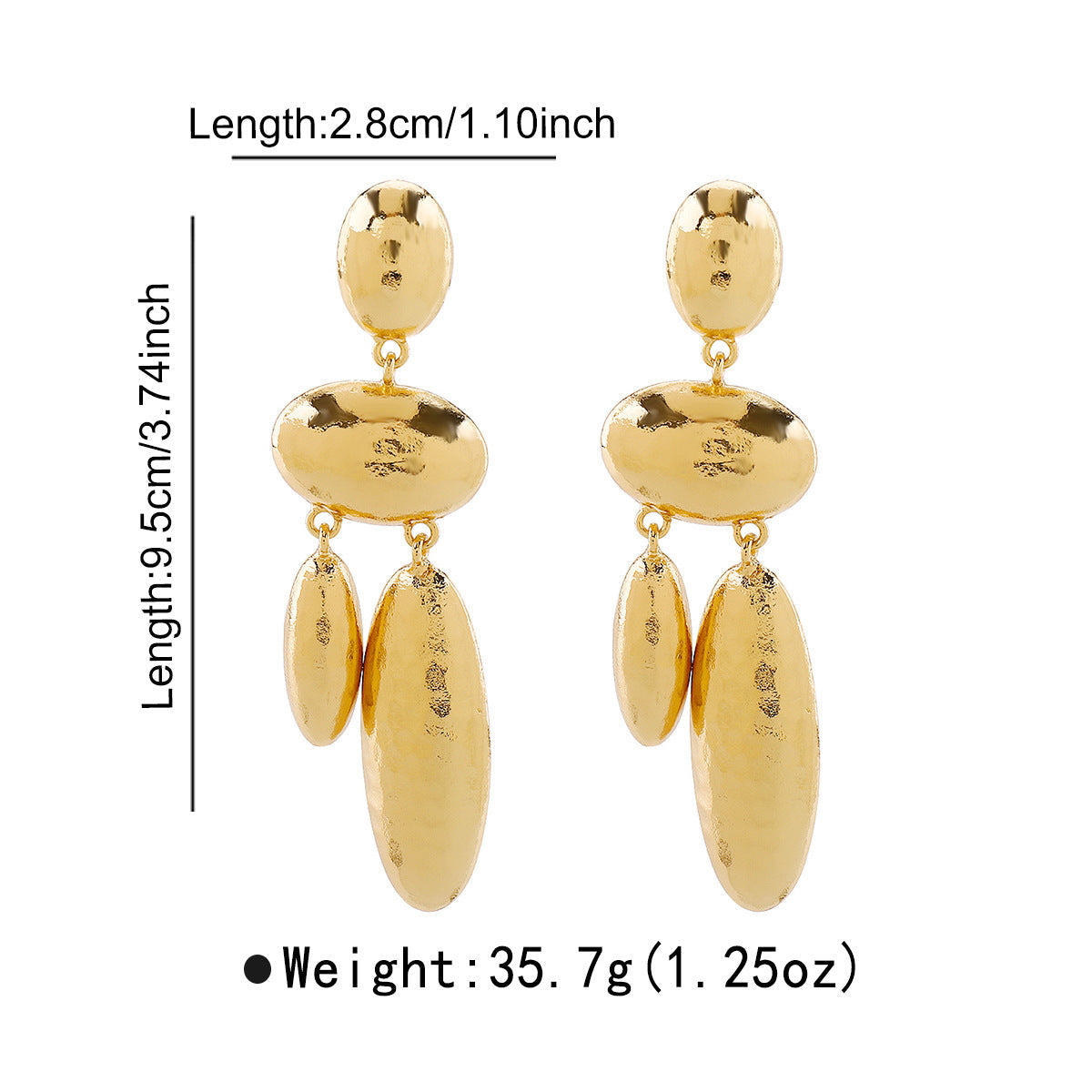 Women Hanging Earrings with artistic, three-dimensional design Calm Wears-https://detail.1688.com/offer/1055987248563.html-Calm Wears-Gold-Calm Wears