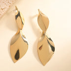 Women Hanging Earrings with Elegant Leaf Shape and Luxurious Finish Calm Wears-https://detail.1688.com/offer/1026606431353.html-Calm Wears-Gold-Calm Wears