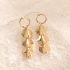 Women Hanging Earrings with Elegant Shell Design Calm Wears-https://detail.1688.com/offer/1026733626733.html-Calm Wears-Gold-Calm Wears