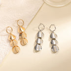 Women Hanging Earrings with Elegant Shell Design Calm Wears-https://detail.1688.com/offer/1026733626733.html-Calm Wears-Gold-Calm Wears