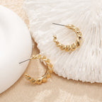 Women Hanging Earrings with Elegant Wave Design Calm Wears-https://detail.1688.com/offer/806993853134.html-Calm Wears-Gold yellow-Calm Wears