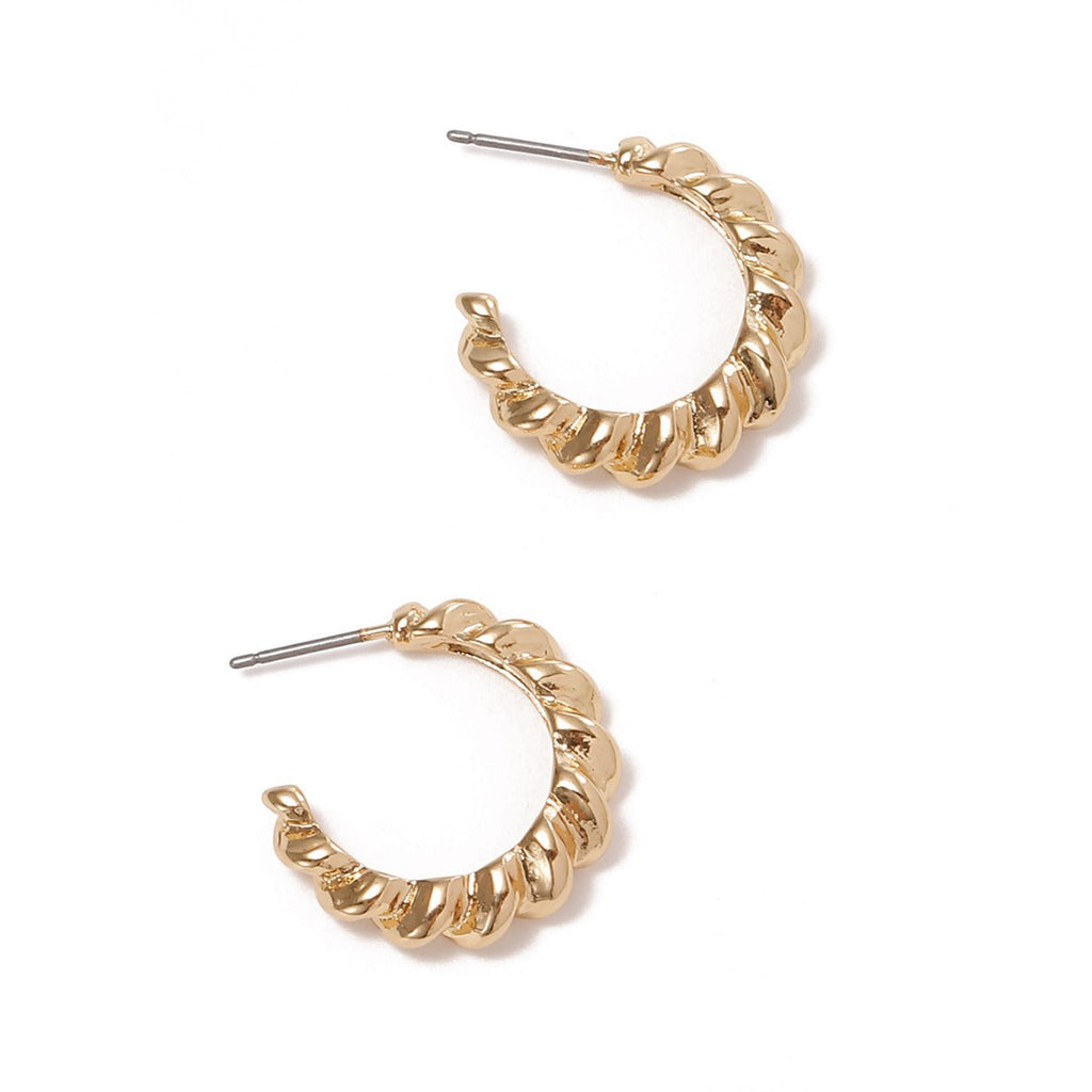Women Hanging Earrings with Elegant Wave Design Calm Wears-https://detail.1688.com/offer/806993853134.html-Calm Wears-Gold yellow-Calm Wears