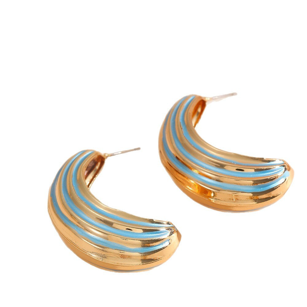 Women Hanging Earrings with Luxurious Gold and Pink Finish Calm Wears-https://detail.1688.com/offer/968791625947.html-Calm Wears-Style 3-Calm Wears