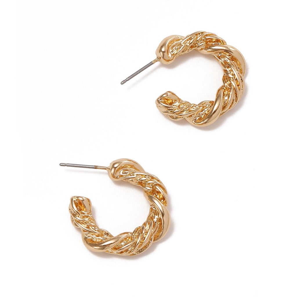 Women High-Quality Earrings with Braided Design Calm Wears-https://detail.1688.com/offer/811070757677.html-Calm Wears-Gold yellow-Calm Wears