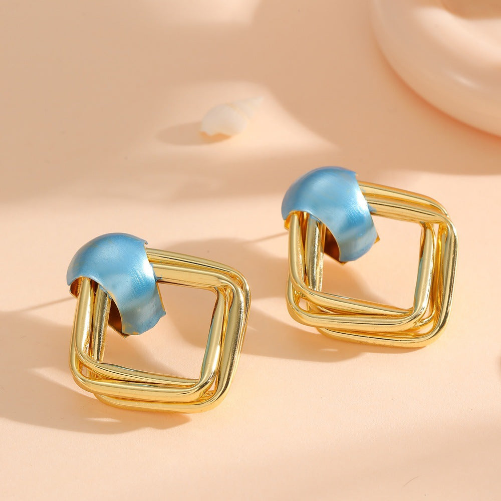 Women modern earrings with asymmetrical design Calm Wears-https://detail.1688.com/offer/968856121013.html-Calm Wears-Style 3-Calm Wears