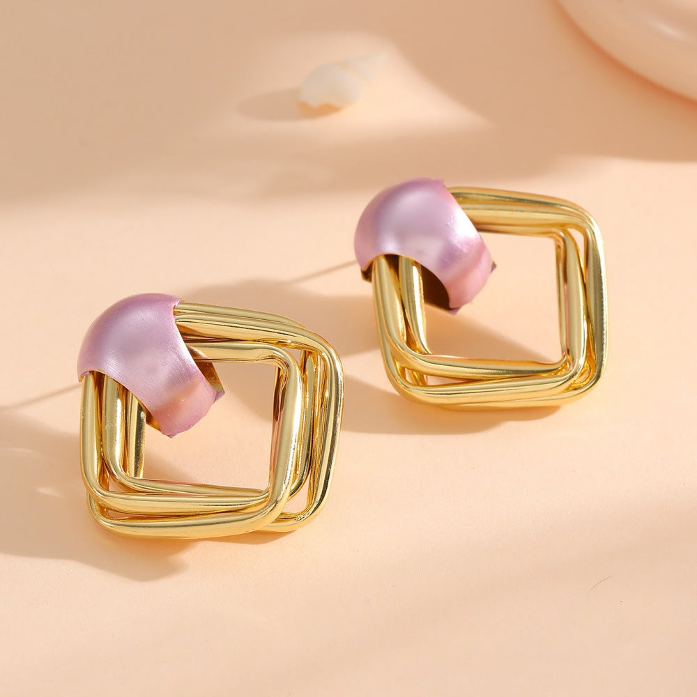 Women modern earrings with asymmetrical design Calm Wears-https://detail.1688.com/offer/968856121013.html-Calm Wears-Style 3-Calm Wears