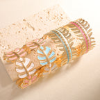 Women Open Bangle in Elegant Leaf Design Calm Wears-https://detail.1688.com/offer/1048284307137.html-Calm Wears-Style 3-Calm Wears