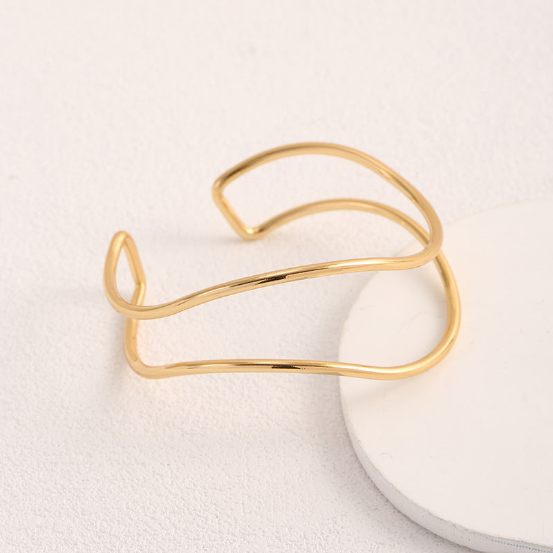 Women Open Bangle in Minimalist Design Calm Wears-https://detail.1688.com/offer/718480578025.html-Calm Wears-N/A-Calm Wears
