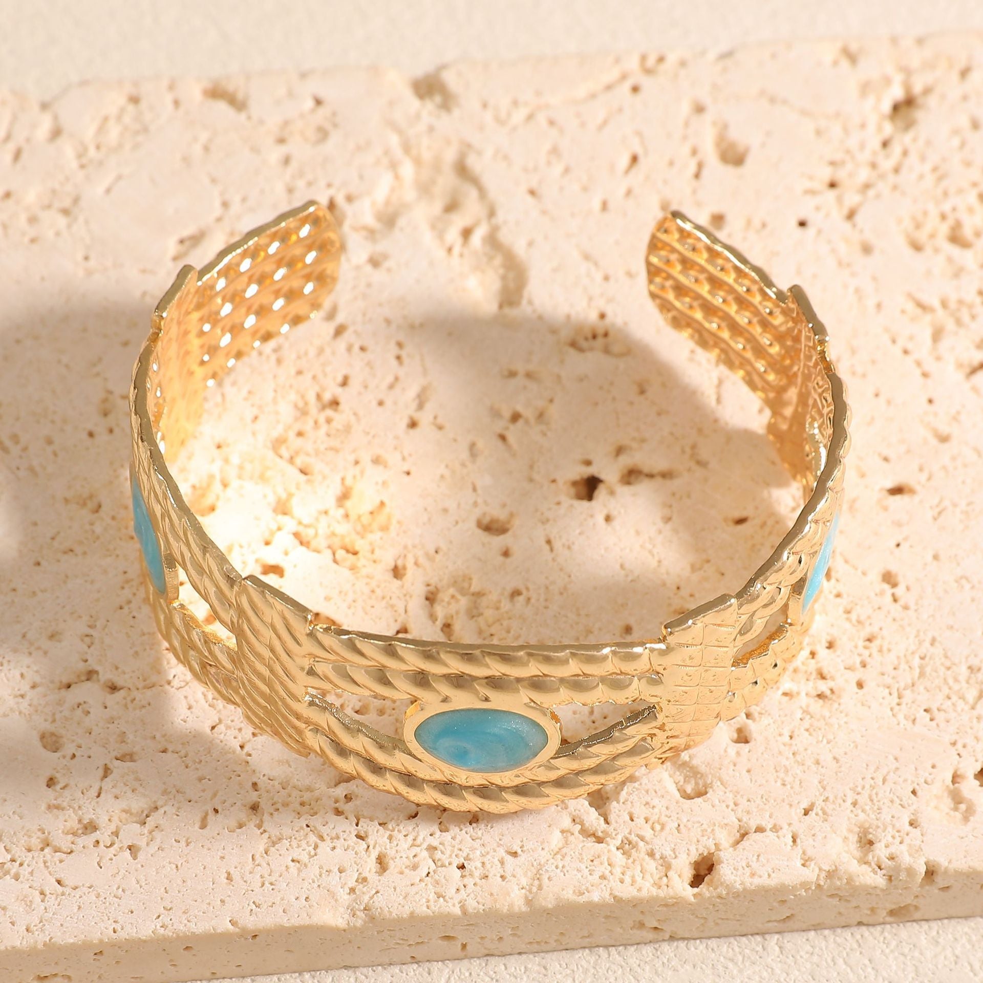 Women Open Bangle with Artistic Braiding Pattern Calm Wears-https://detail.1688.com/offer/1048199183661.html-Calm Wears-Style 3-Calm Wears