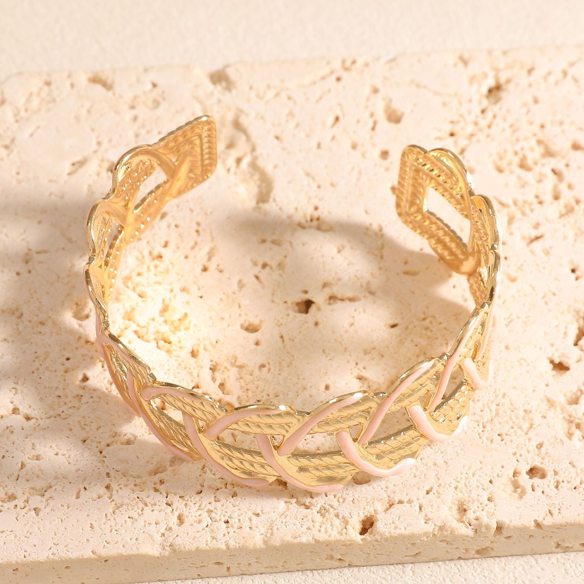 Women Open Bangle with Artistic Braiding Pattern Calm Wears-https://detail.1688.com/offer/1048199183661.html-Calm Wears-Style 4-Calm Wears