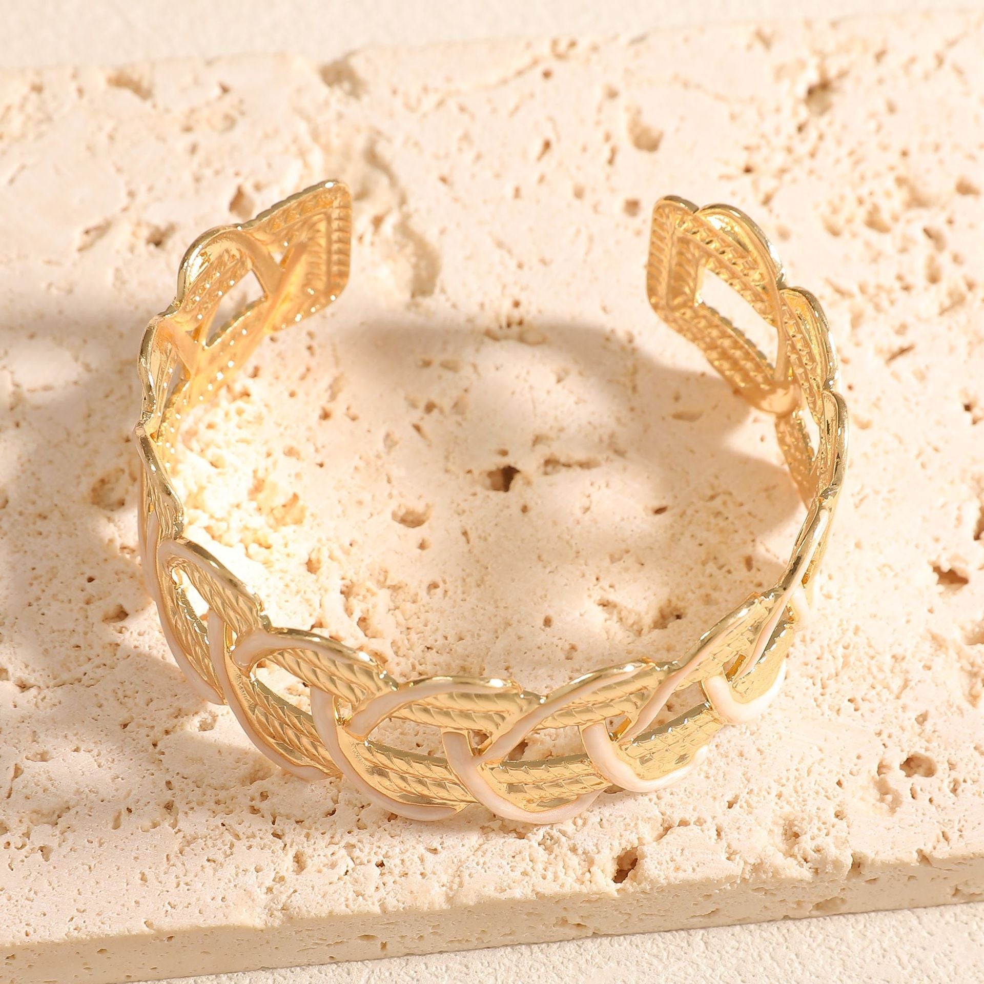 Women Open Bangle with Artistic Braiding Pattern Calm Wears-https://detail.1688.com/offer/1048199183661.html-Calm Wears-Style 5-Calm Wears