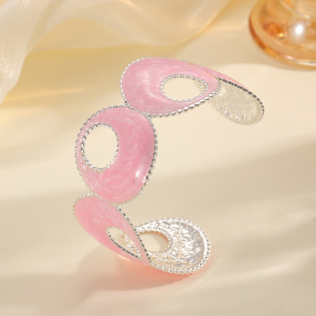 Women Open Bangle with artistic, multicolored design Calm Wears-https://detail.1688.com/offer/1039201234873.html-Calm Wears-Style 3-Calm Wears