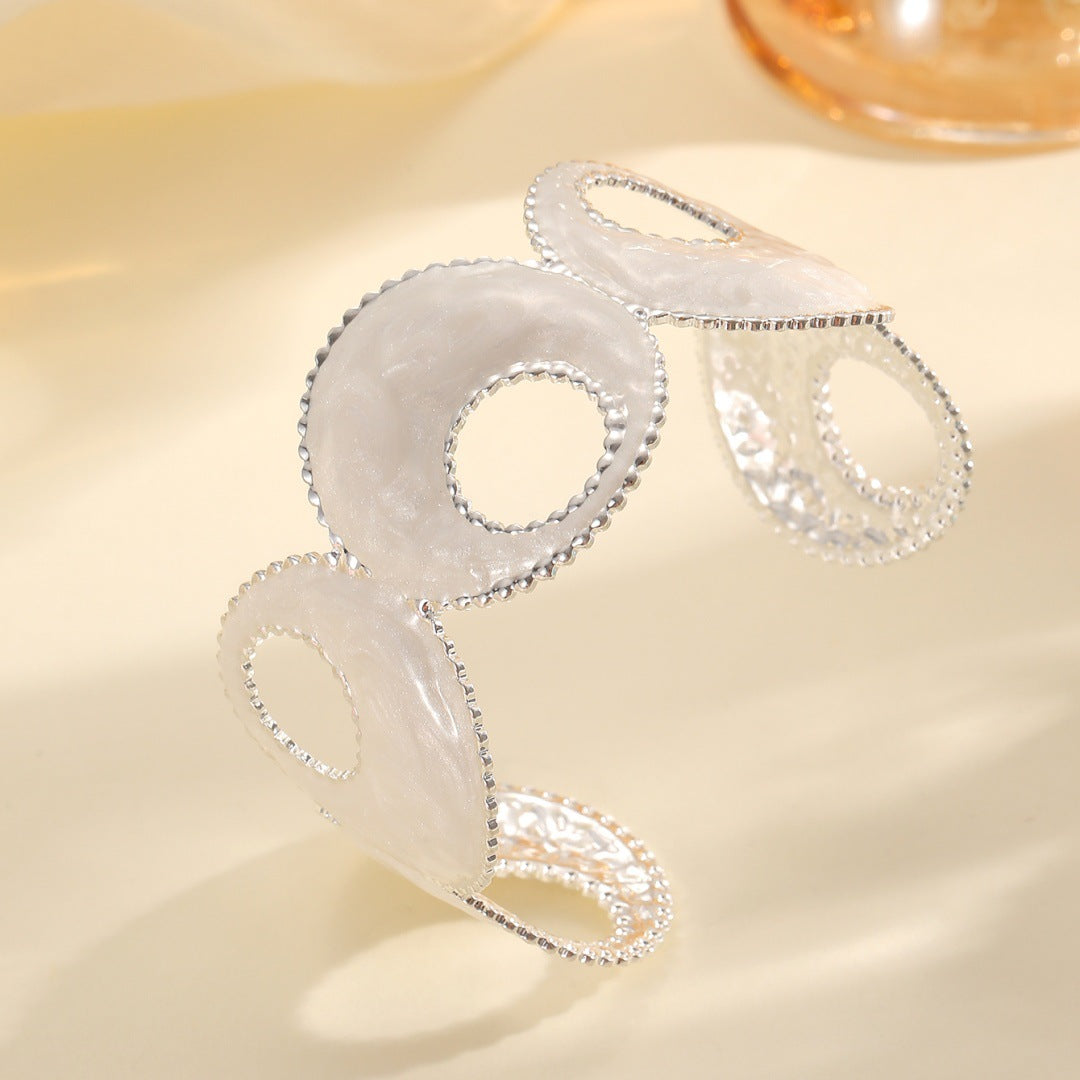 Women Open Bangle with artistic, multicolored design Calm Wears-https://detail.1688.com/offer/1039201234873.html-Calm Wears-Style 5-Calm Wears