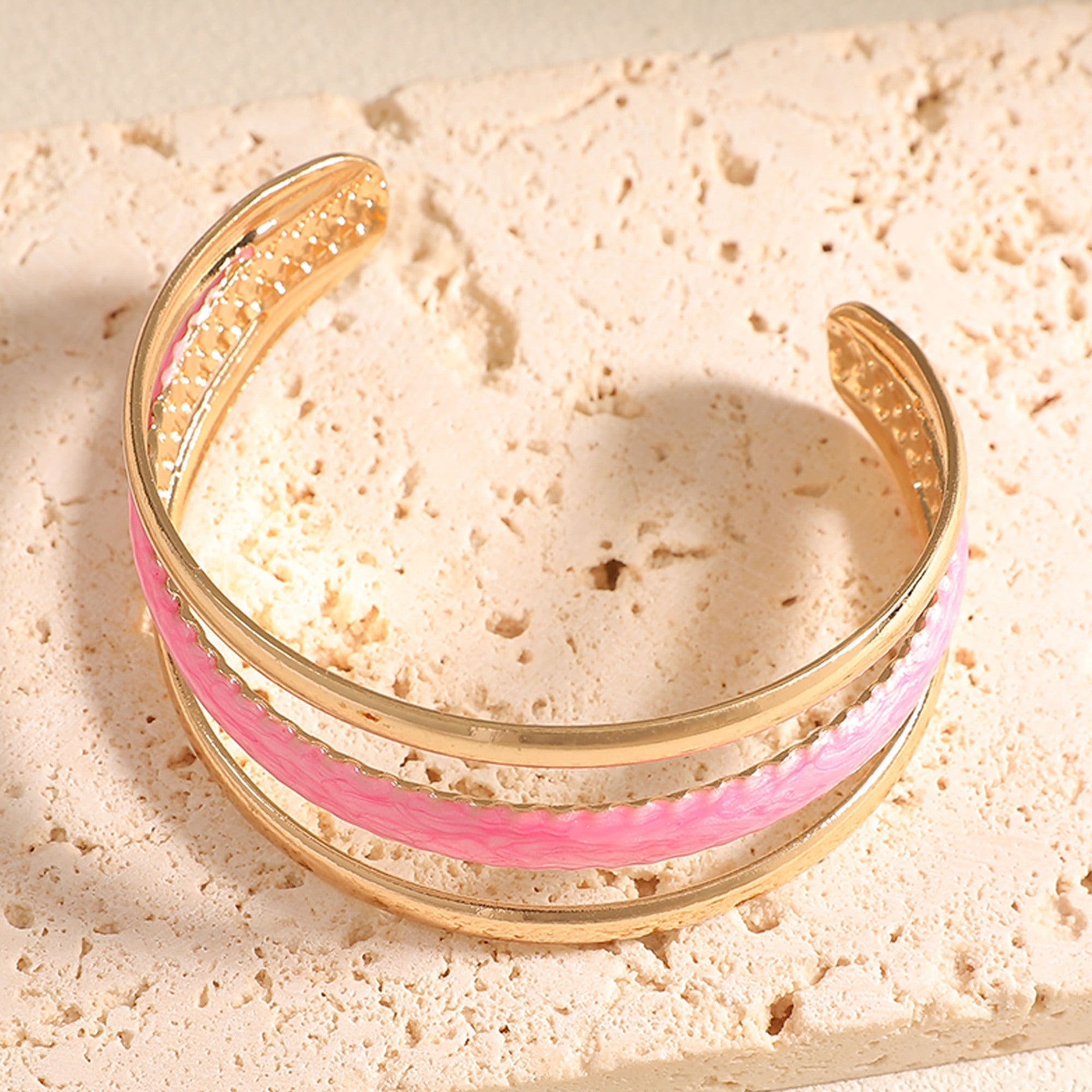 Women Open Bangle with Artistic Relief Design Calm Wears-https://detail.1688.com/offer/1044691331889.html-Calm Wears-Style 3-Calm Wears