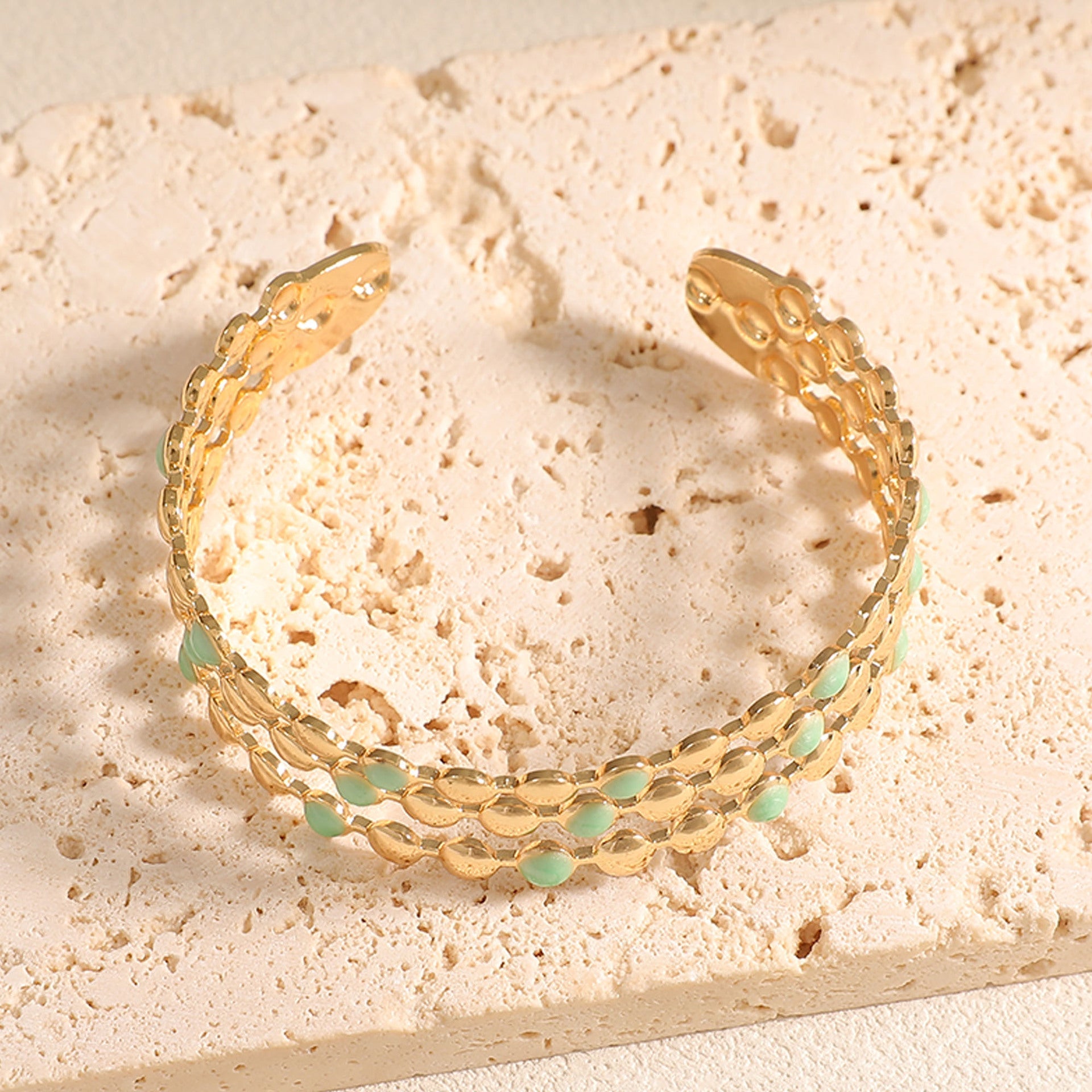 Women Open Bangle with Artistic Relief Design Calm Wears-https://detail.1688.com/offer/1044691331889.html-Calm Wears-Style 5-Calm Wears