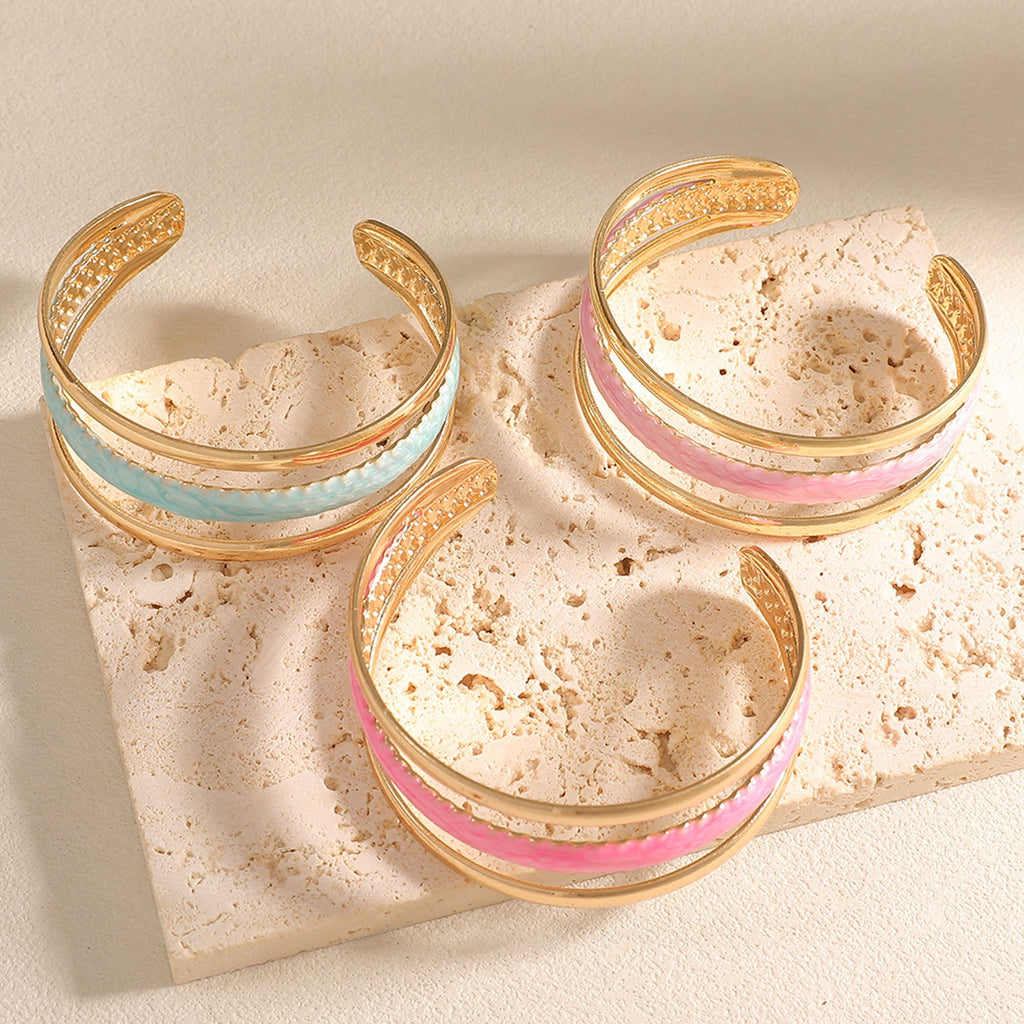 Women Open Bangle with Artistic Relief Design Calm Wears-https://detail.1688.com/offer/1044691331889.html-Calm Wears-Style 5-Calm Wears