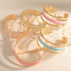 Women Open Bangle with Artistic Relief Design Calm Wears-https://detail.1688.com/offer/1044691331889.html-Calm Wears-Style 5-Calm Wears