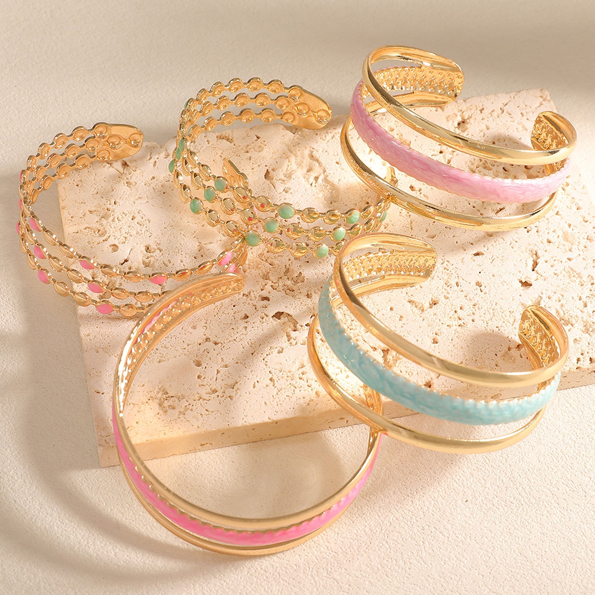 Women Open Bangle with Artistic Relief Design Calm Wears-https://detail.1688.com/offer/1044691331889.html-Calm Wears-Style 5-Calm Wears