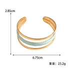 Women Open Bangle with Artistic Relief Design Calm Wears-https://detail.1688.com/offer/1044691331889.html-Calm Wears-Style 5-Calm Wears