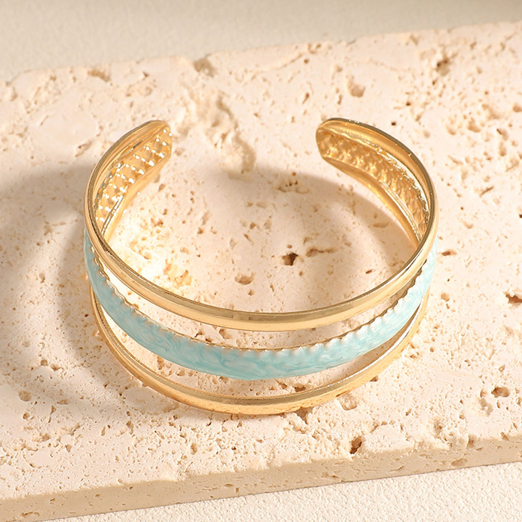 Women Open Bangle with Artistic Relief Design Calm Wears-https://detail.1688.com/offer/1044691331889.html-Calm Wears-Style 5-Calm Wears