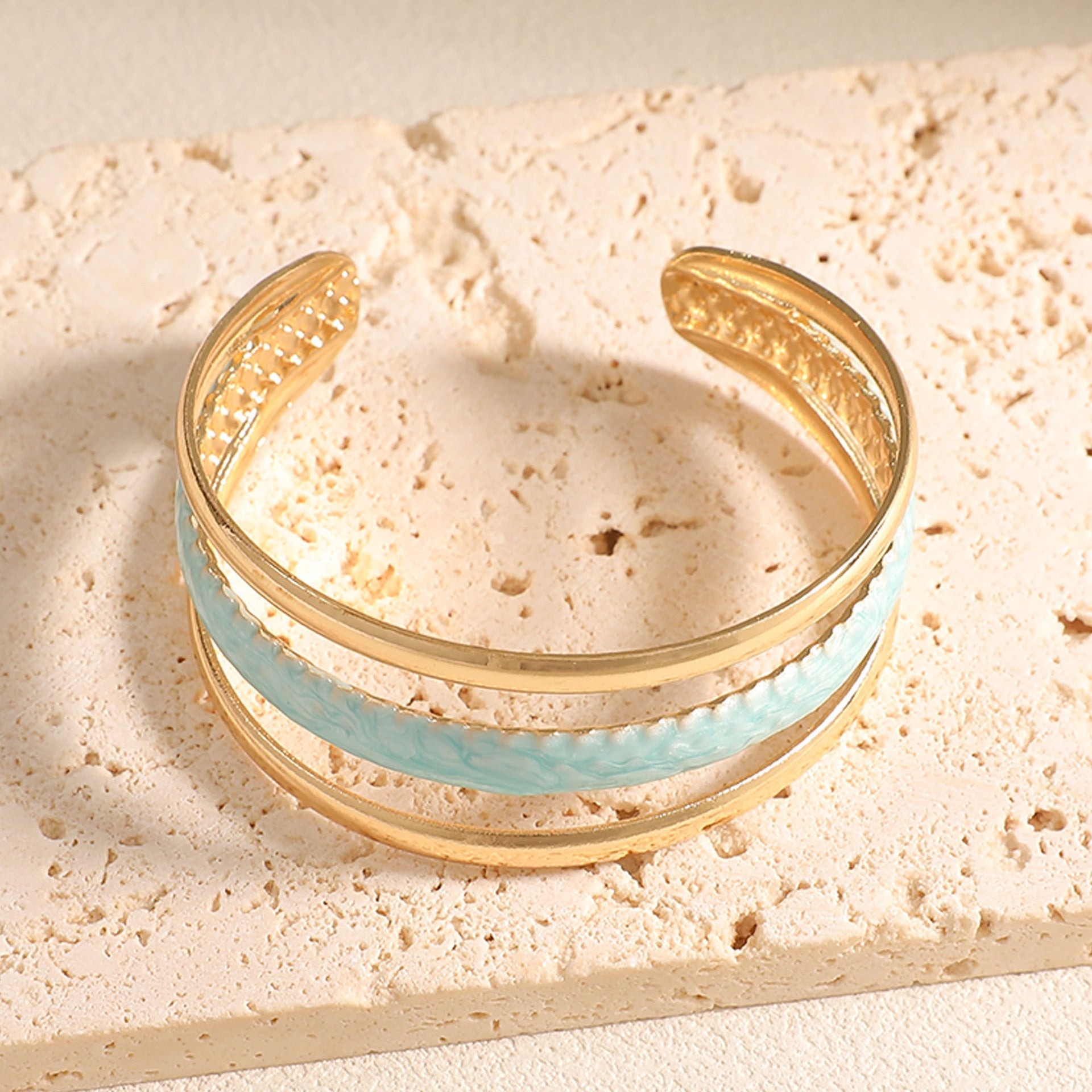 Women Open Bangle with Artistic Relief Design Calm Wears-https://detail.1688.com/offer/1044691331889.html-Calm Wears-Style 5-Calm Wears
