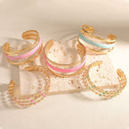 Women Open Bangle with Artistic Relief Design Calm Wears-https://detail.1688.com/offer/1044691331889.html-Calm Wears-Style 5-Calm Wears