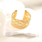 Women Open Bangle with Artistic Relief Design Calm Wears-https://detail.1688.com/offer/1045189236249.html-Calm Wears-Unknown-Calm Wears