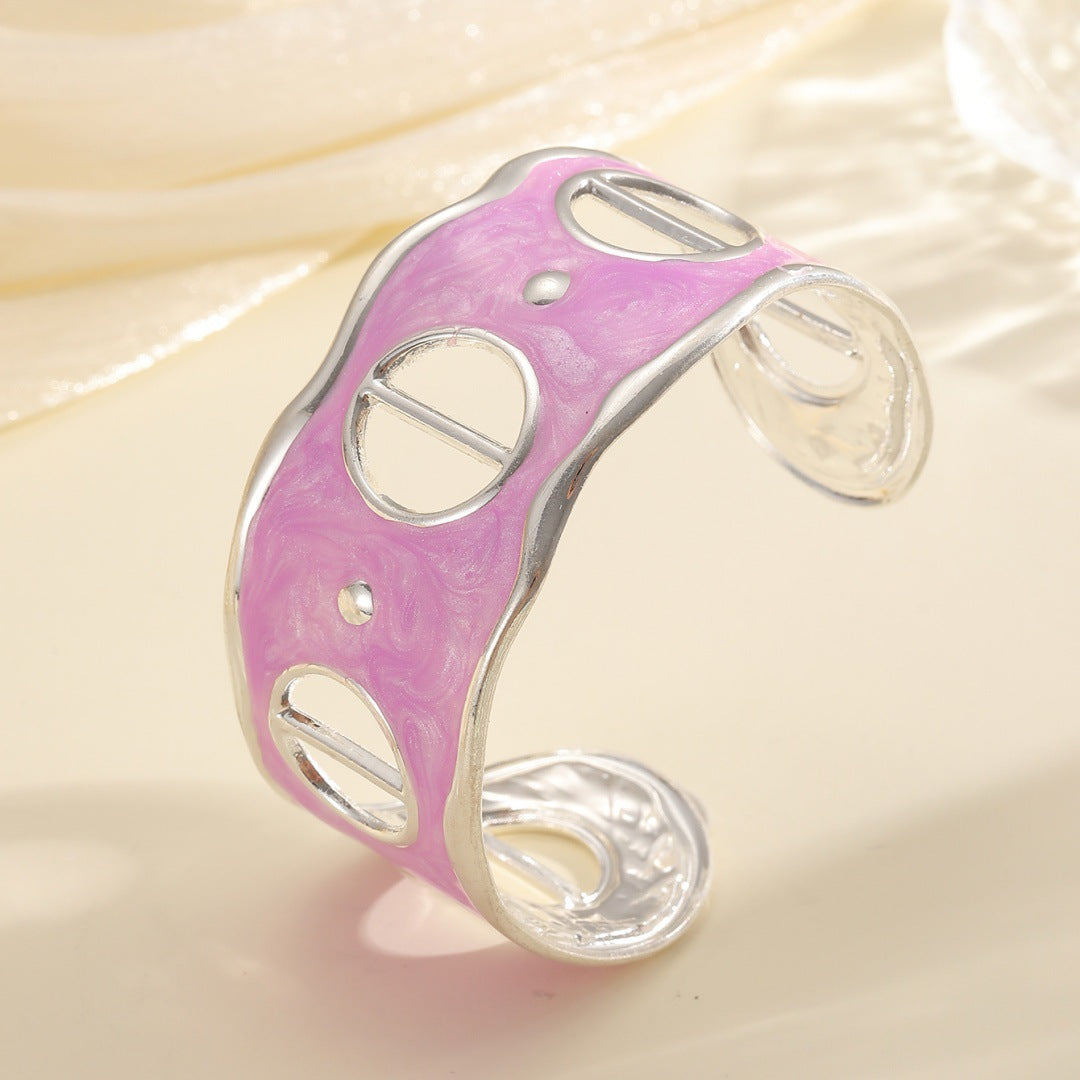 Women Open Bangle with Modern, Transparent Design Calm Wears-https://detail.1688.com/offer/962196139240.html-Calm Wears-Calm Wears