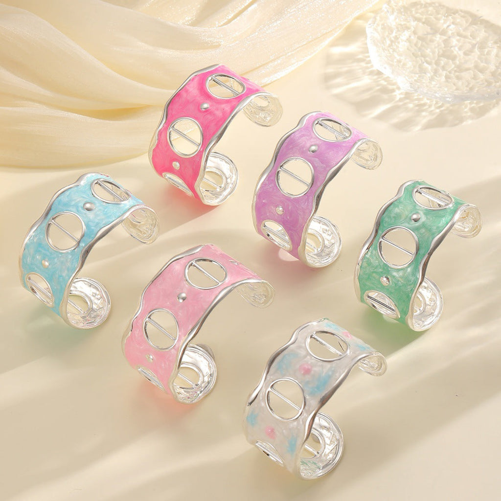 Women Open Bangle with Modern, Transparent Design Calm Wears-https://detail.1688.com/offer/962196139240.html-Calm Wears-Style 5-Calm Wears