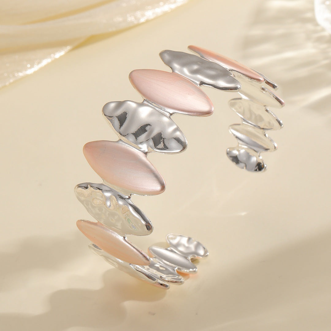 Women Open Bangle with Unique Textured Design Calm Wears-https://detail.1688.com/offer/962165219669.html-Calm Wears-Style 4-Calm Wears