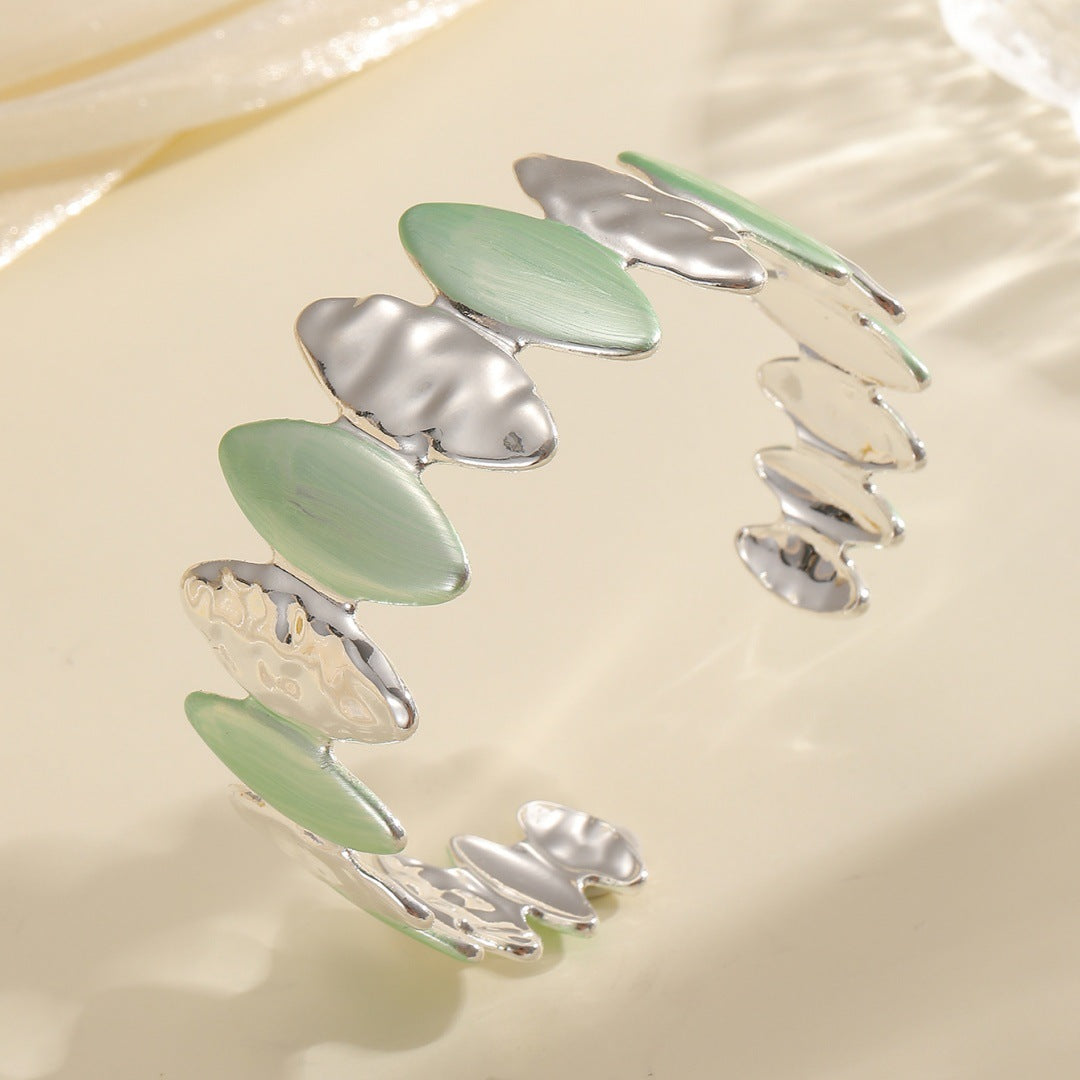Women Open Bangle with Unique Textured Design Calm Wears-https://detail.1688.com/offer/962165219669.html-Calm Wears-Style 5-Calm Wears